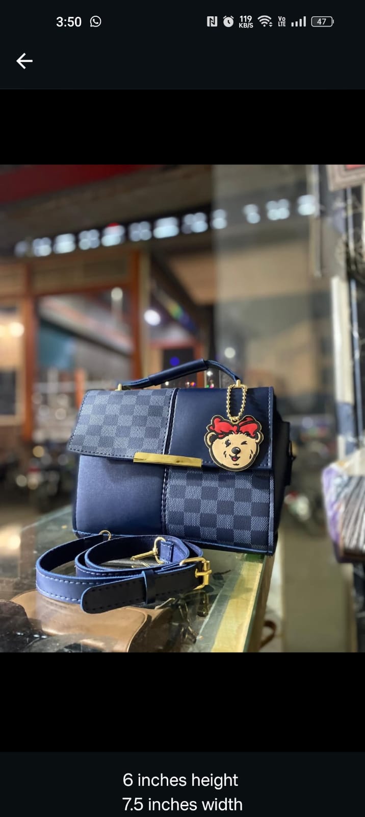 Chess Carry Checkered Dual-Tone Mini Satchel —   handbag by HandbagsAvenue
